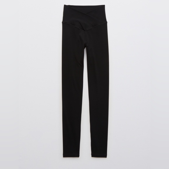 aerie Pants - OFFLINE Real Me High Waisted Crossover Legging (True Black)